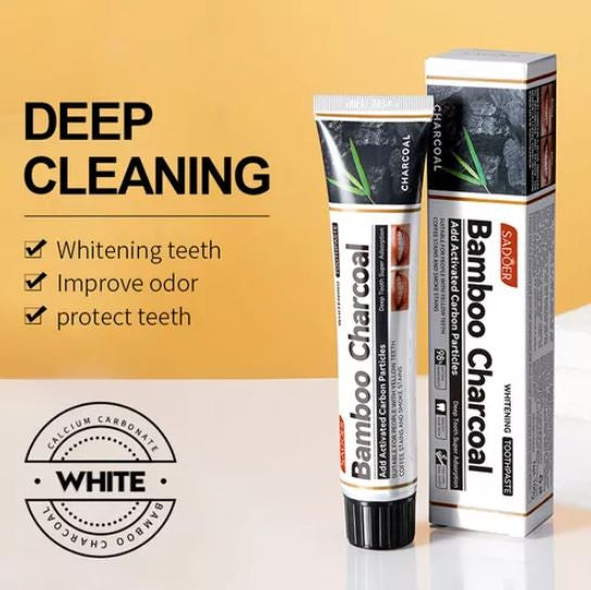 CREMA DE DIENTES BLANQUEADORA BAMBÚ Y CARBÓN ACTIVADO Tooth Paste® 🦷