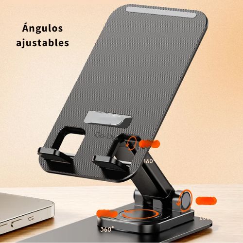 Soporte metálico anti deslizante para celular y tablet 360°