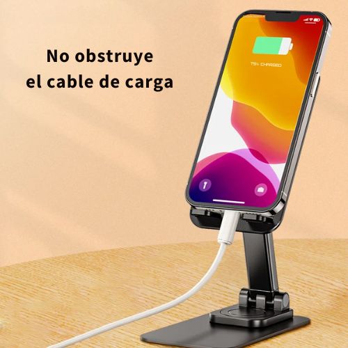 Soporte metálico anti deslizante para celular y tablet 360°