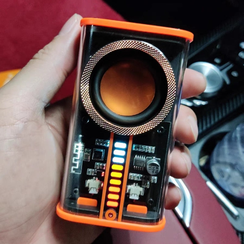 🔊 SPEAKER LED BLUETOOTH CYBER-PUNK TRANSPARENTE 🤖 Resonance®-
