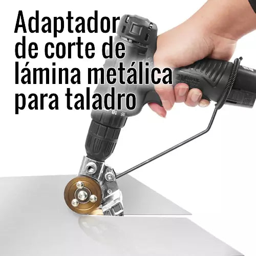 ADAPTADOR CORTADOR DE LÁMINAS METÁLICAS PARA TALADRO