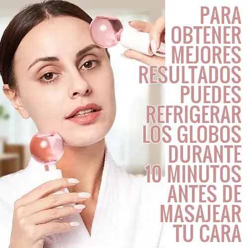 COMBO 60 PARCHES HIDROGEL ANTIOJERAS + KIT GLOBOS DE HIELO PARA MASAJES FACIALES