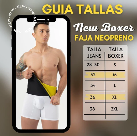 BOXER FAJA REDUCTORA INVISIBLE PARA HOMBRE 👱♂️