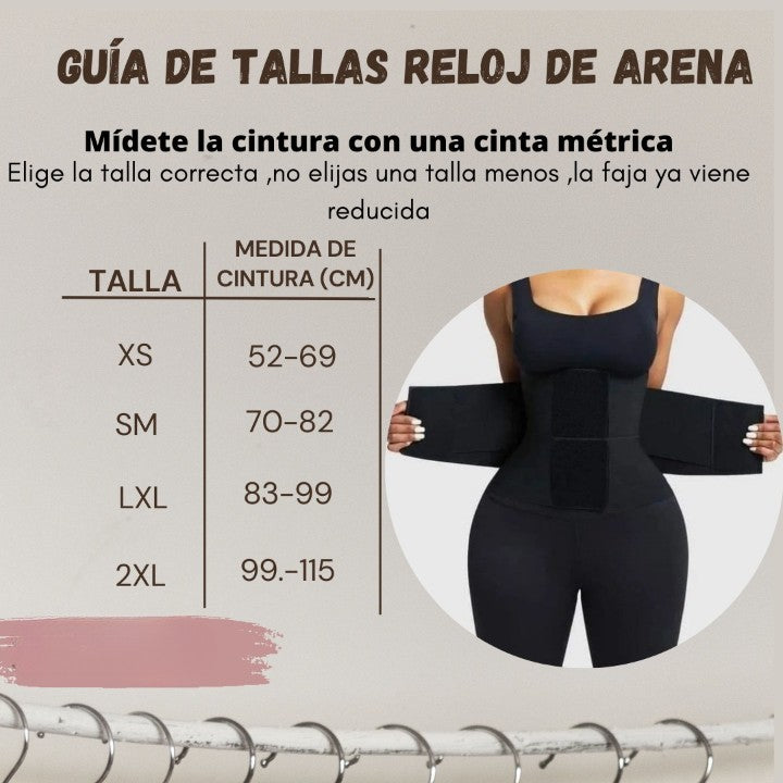 FAJA RELOJ DE ARENA MOLDEADORA Y REDUCTORA DE CINTURA 💗🐝