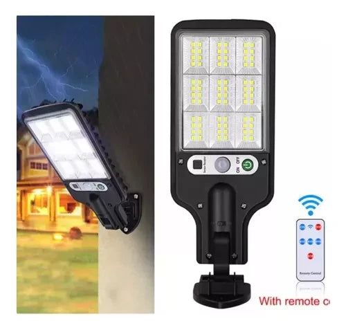 LAMPARA SOLAR CON CONTROL Y SENSOR DE MOVIMIENTO Lumi Tech®