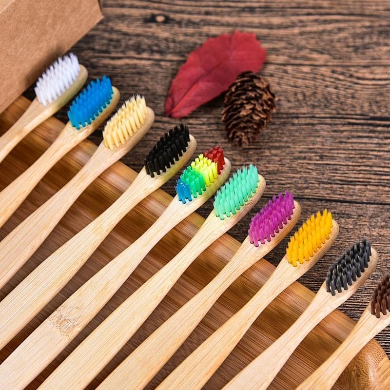 Cepillo de dientes de bambú ecológico biodegradable