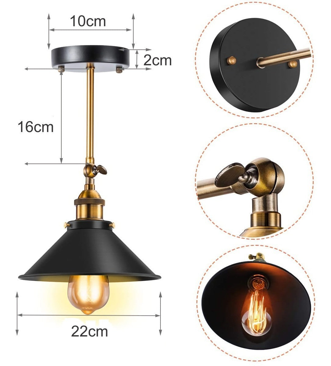 💡 LÁMPARA DE PARED VINTAGE