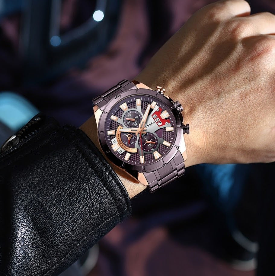 ⌚ RELOJ CURREN METALICO COLOR MARRÓN 💎