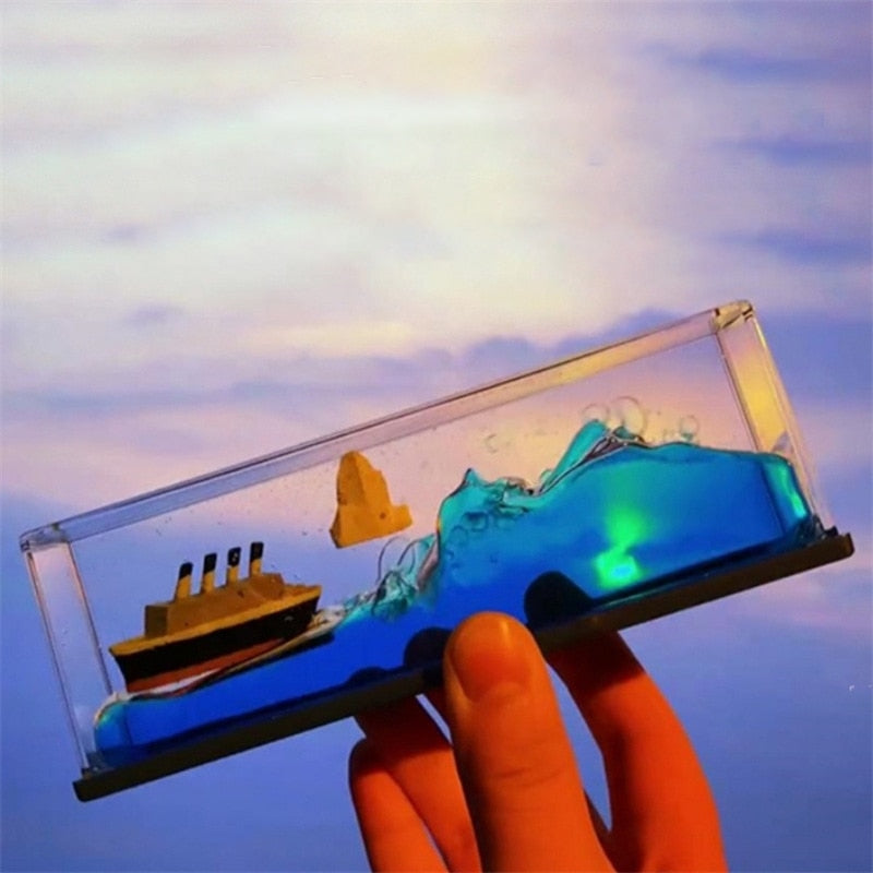 🚢BARCO TITANIC ICEBERG EN FLUIDO🌊