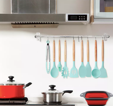 👩🏻🍳SET 12 UTENSILIOS DE COCINA EN SILICONA