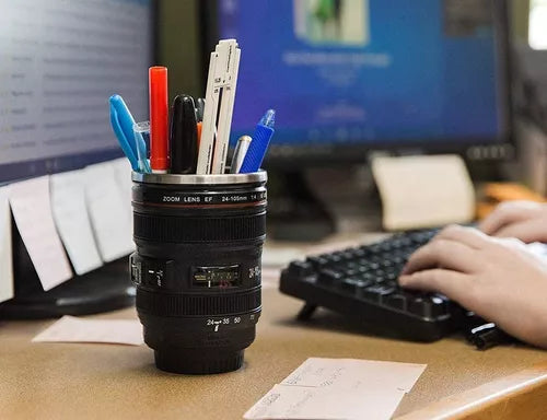 📷 MUG EN FORMA DE LENTE DE CÁMARA ☕