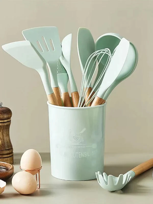 👩🏻🍳SET 12 UTENSILIOS DE COCINA EN SILICONA