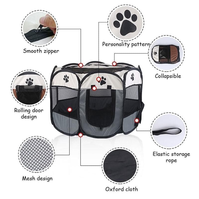 CORRAL para MASCOTAS, Plegable y Portátil