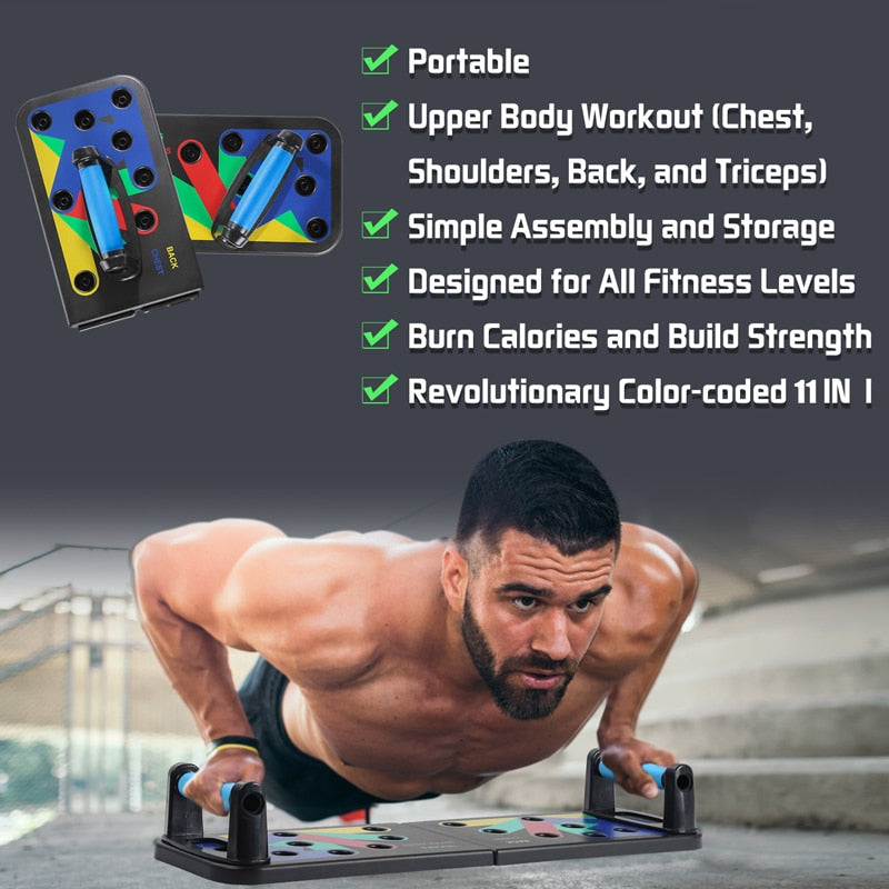 TABLA FLEXIONES PUSH UP BRAZOS de ACERO