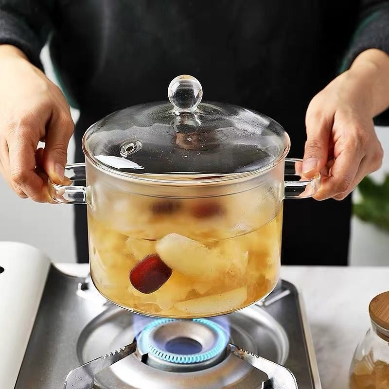 OLLA DE VIDRIO RESISTENTE A ALTAS TEMPERATURAS 🍲 PREMIUM