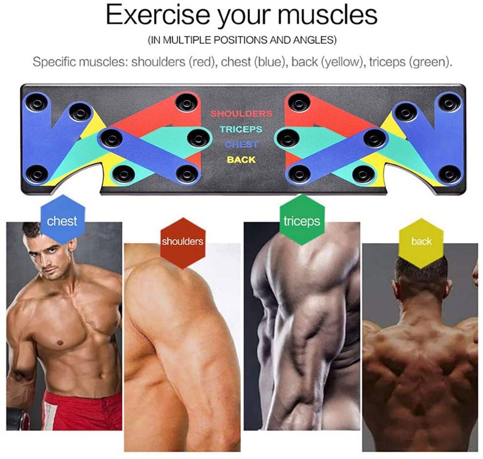 TABLA FLEXIONES PUSH UP BRAZOS de ACERO