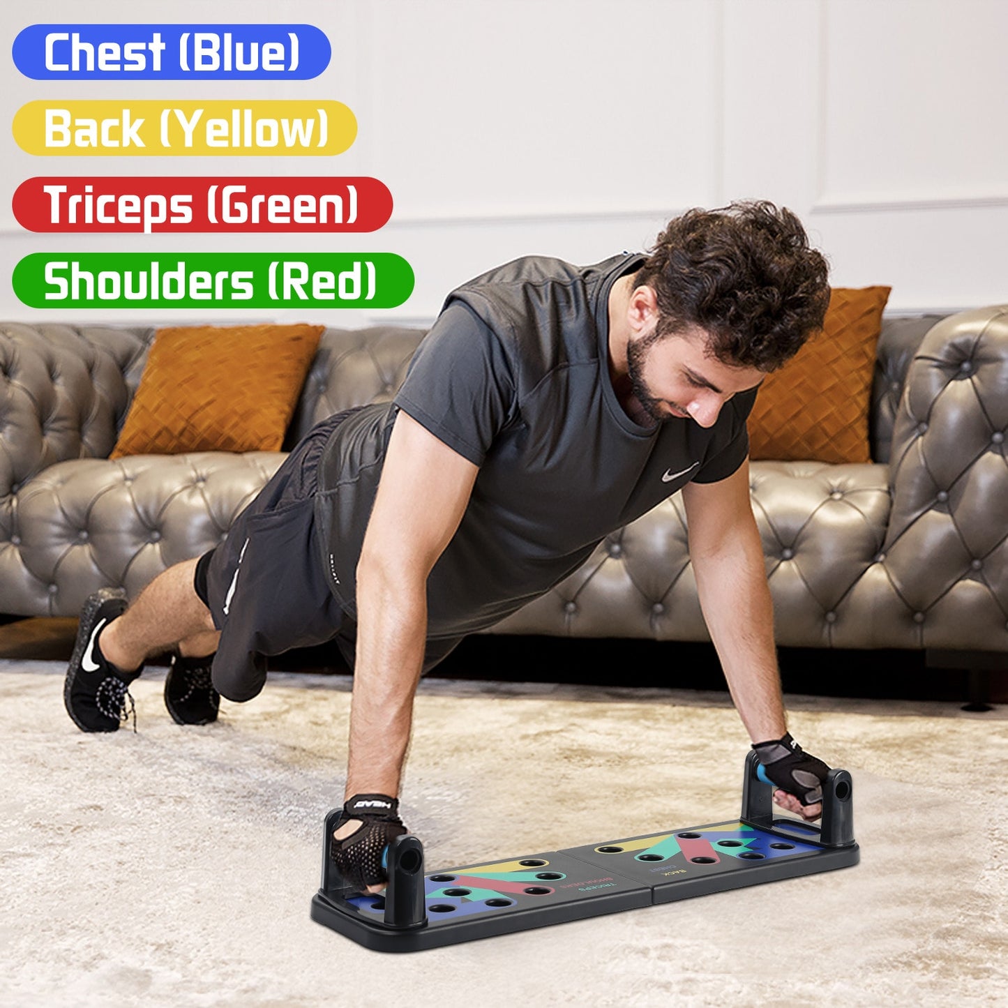 TABLA FLEXIONES PUSH UP BRAZOS de ACERO
