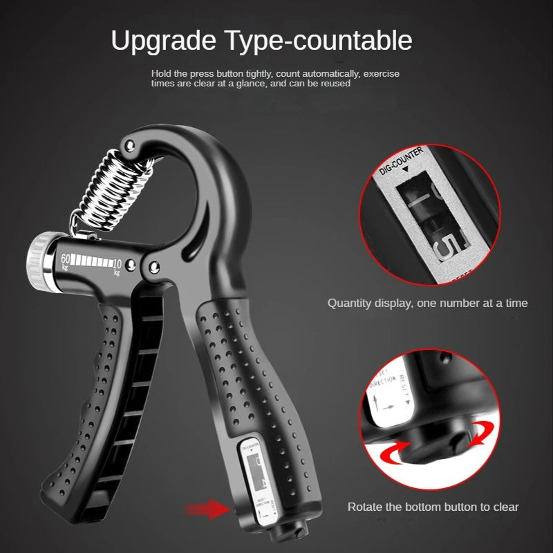 Fortalecedor de Brazos HAND GRIP con RESISTENCIA REGULABLE