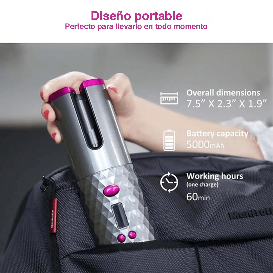Rizador de cabello automático portátil recargable