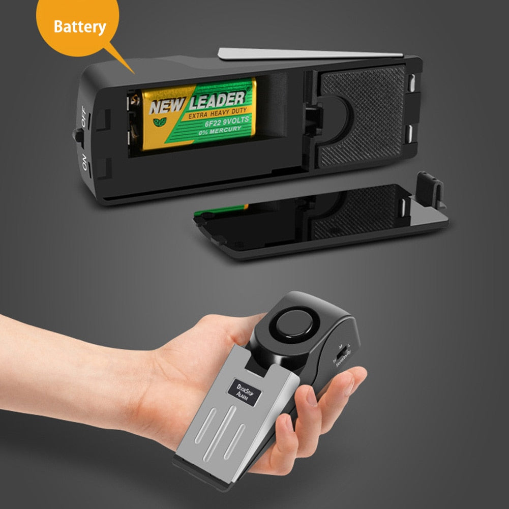Tope de seguridad para puerta con alarma