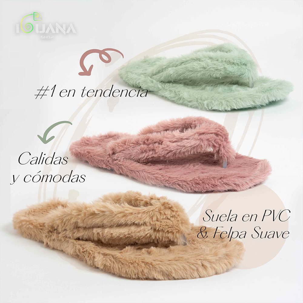 Sandalias de felpa súper cómodas y elegantes