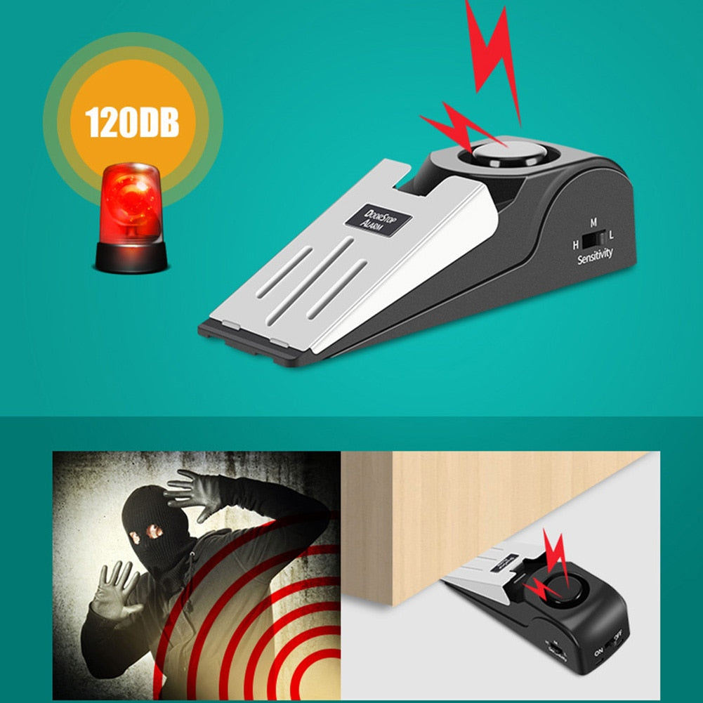 Tope de seguridad para puerta con alarma