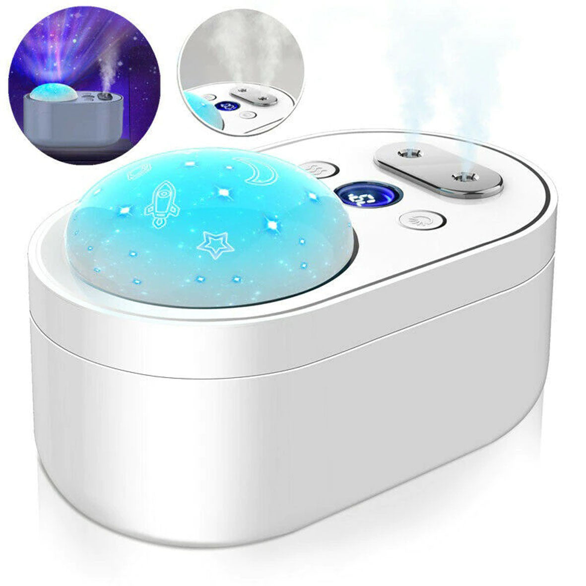 HUMIDIFICADOR, DIFUSOR DE AROMA Y PROYECTOR DE ESTRELLAS ✨