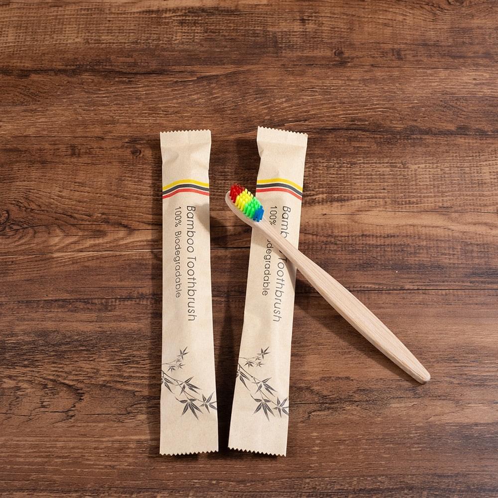 Cepillo de dientes de bambú ecológico biodegradable