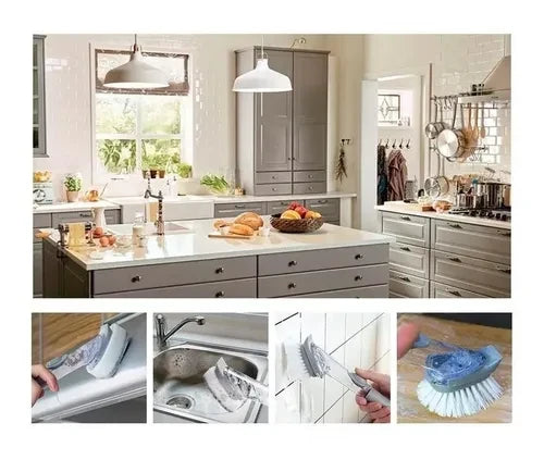 CEPILLO LAVAPLATOS con DISPENSADOR de JABÓN