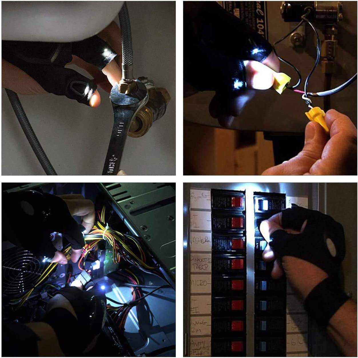 🧤GUANTES CON LINTERNA🔦