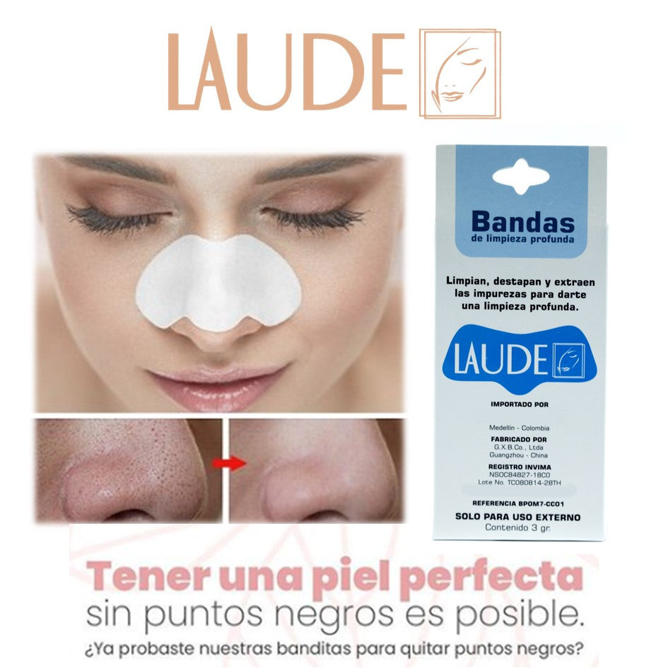 BANDAS PARA ELIMINAR PUNTOS NEGROS DE LA NARIZ Skin Bliss® 🌚