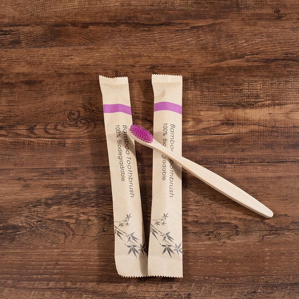 Cepillo de dientes de bambú ecológico biodegradable