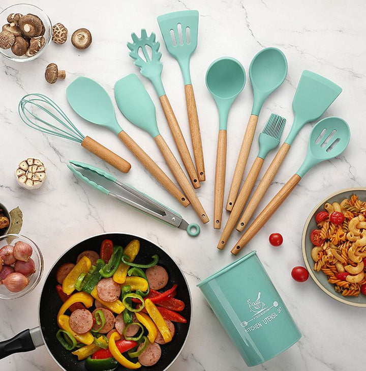 👩🏻🍳SET 12 UTENSILIOS DE COCINA EN SILICONA