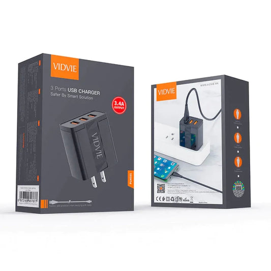 Cargador 3 puertos USB