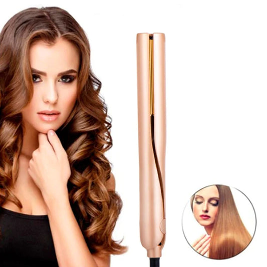 Plancha y rizador con curva 2 en 1 Golden®