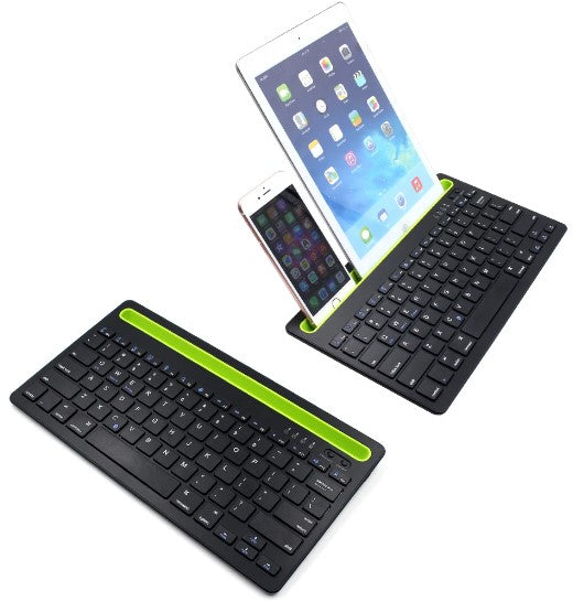 TECLADO RECARGABLE BLUETOOTH DOBLE CANAL MULTIDISPOSITIVOS