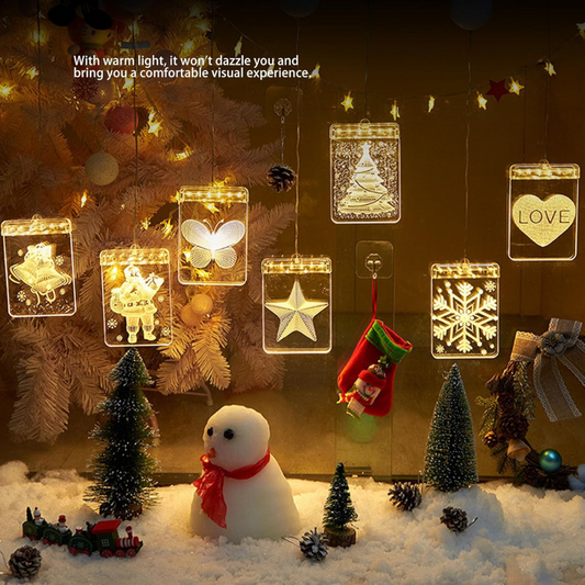 Extensión de tarjetas de navidad colgantes led