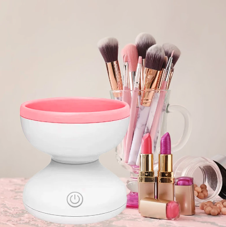 Mini limpiador de brochas de maquillaje eléctrico