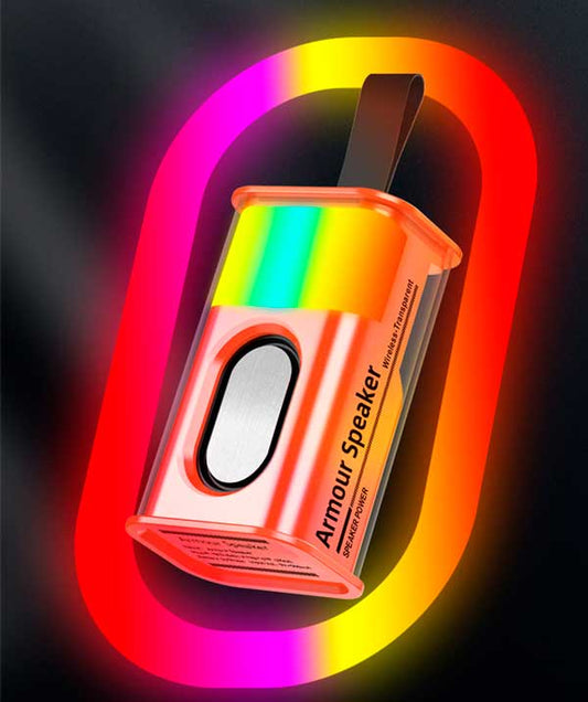 MINI PARLANTE CYBER-PUNK® LED TRANSPARENTE