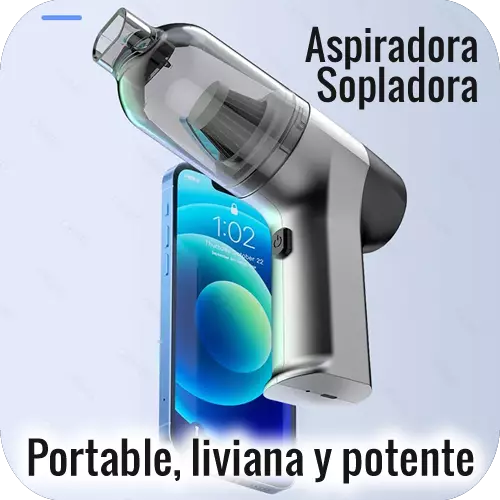 Mini Aspiradora y Sopladora Portátil para Carro