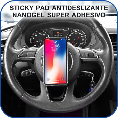 STICKY PADS - SOPORTES ANTIDESLIZANTES de NANOGEL SUPER ADHESIVO PARA SMARTPHONES Y ACCESORIOS
