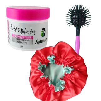 Kit definición de rizos con cepillo y gorro de satín ¡gratis!