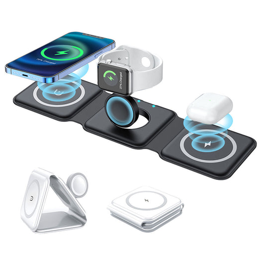 Cargador magnetico plegable 3 en 1 IOS 🍎
