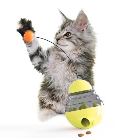 JUGUETE INTERACTIVO DISPENSADOR DE COMIDA PARA GATOS