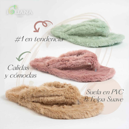Sandalias de felpa súper cómodas y elegantes
