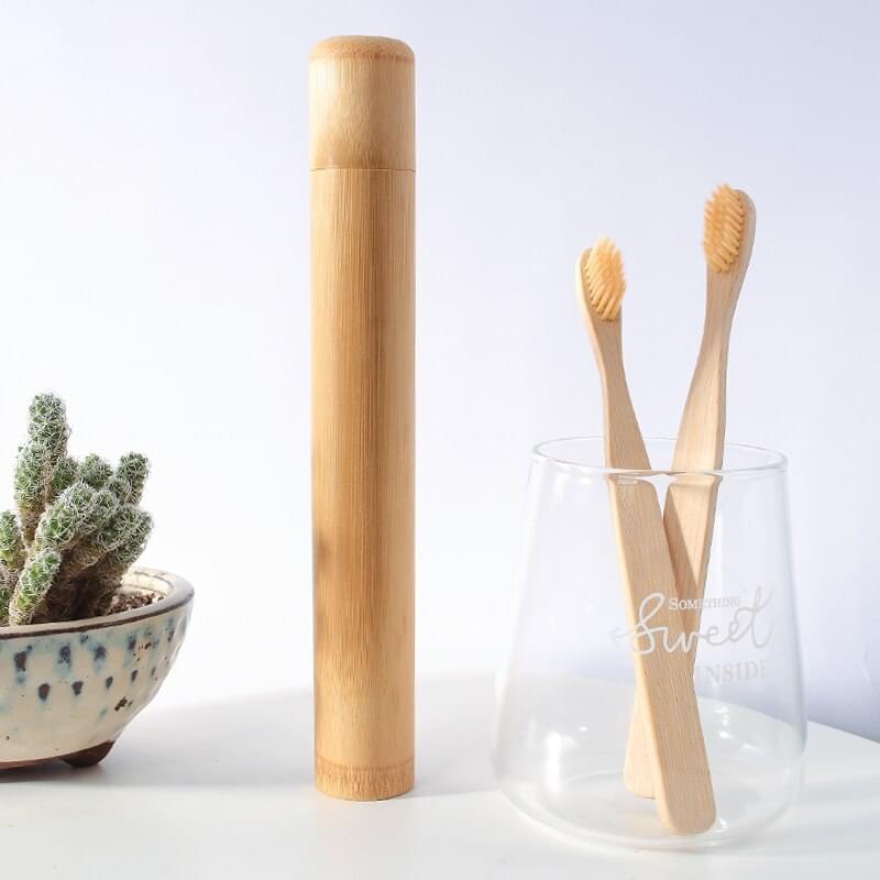 Cepillo de dientes de bambú ecológico biodegradable