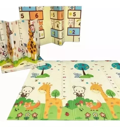 TAPETE DE JUEGO Y GATEO PLEGABLE PARA BEBÉS 1.8 x 2 metros